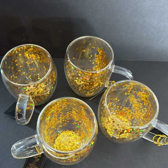 Gold Giltter 4 Piece Mug Set - Picture 5 of 16